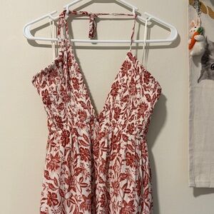 Windsor Red and White Backless Dress
